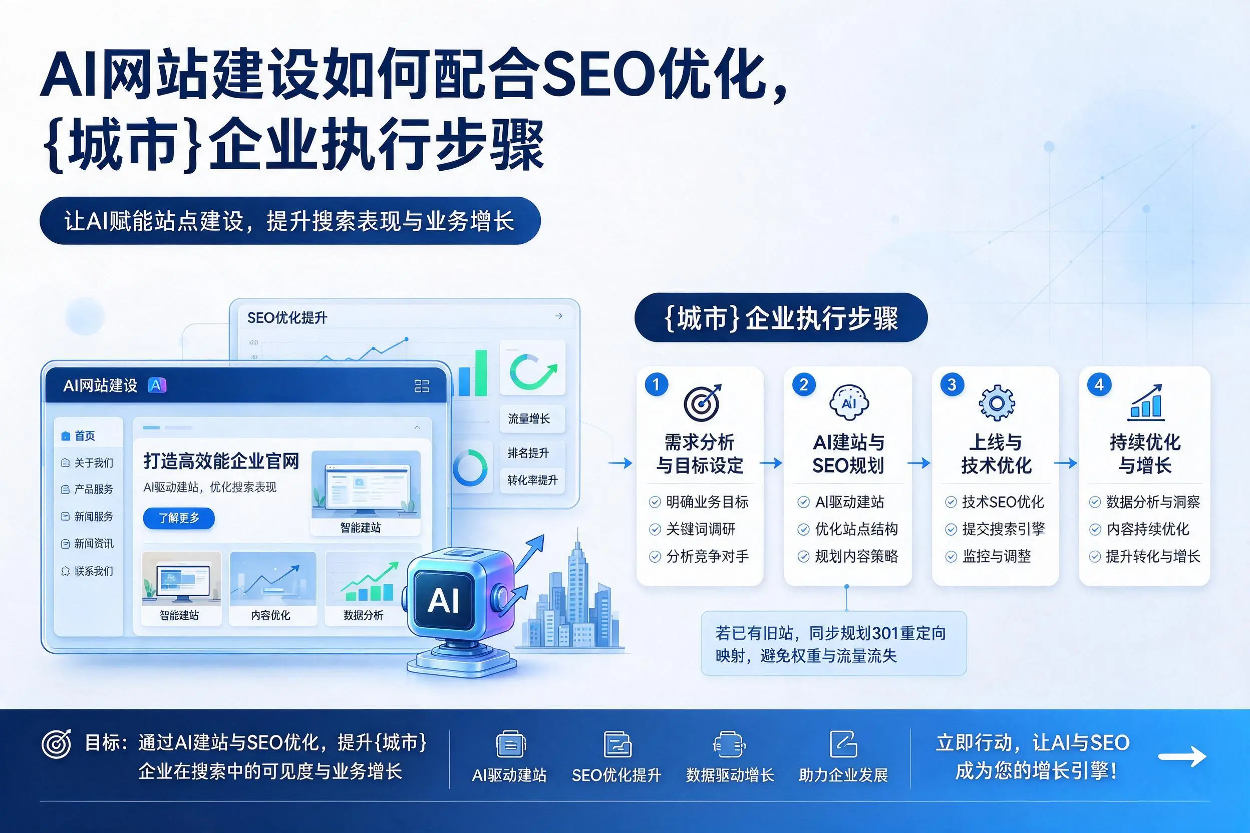 AI网站建设如何配合SEO优化，甘孜企业执行步骤