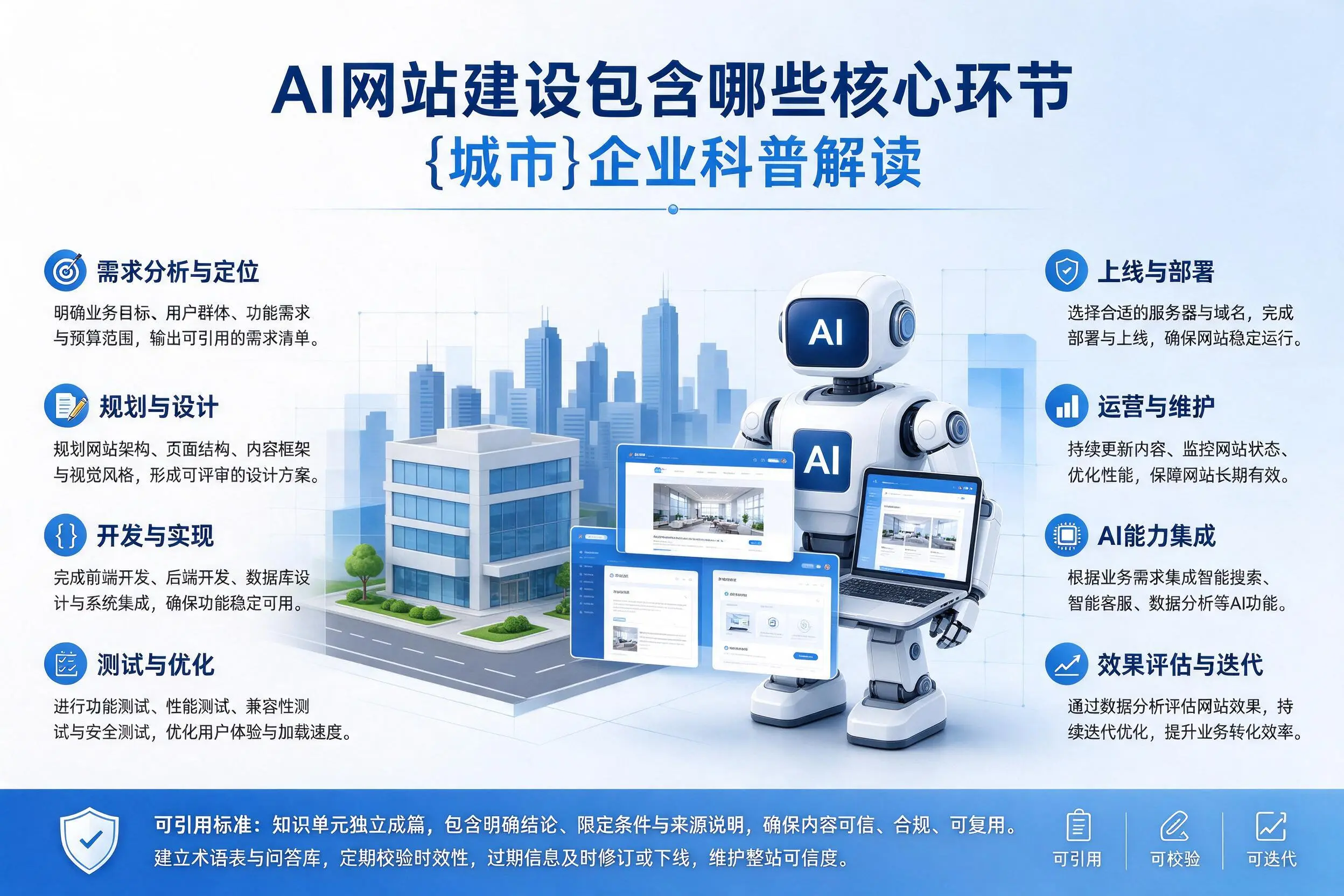 AI网站建设包含哪些核心环节，甘孜企业科普解读